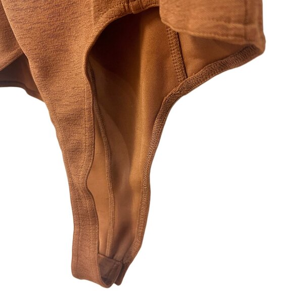 Who What Wear Haley Corset Bodysuit Sleeveless Sweetheart Neck Tank Top Cocoa - Picture 6 of 10